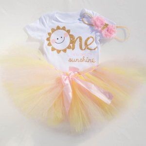 You are My Sunshine Birthday Dress One Year Old